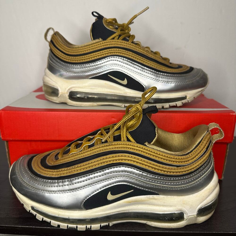 Nike Air Max 97 Metallic Gold Silver Women's Shoes Size 7.5